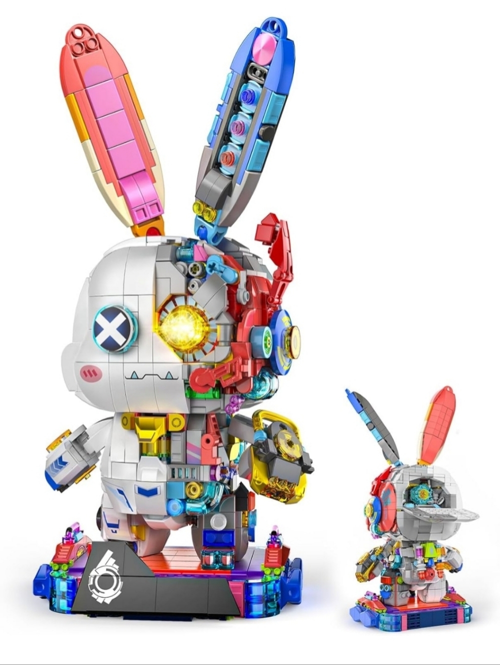 Cyberpunk Robot Mechanical Bunny Brick Build Kit, 1377 Pcs *Open Box, Box Damage